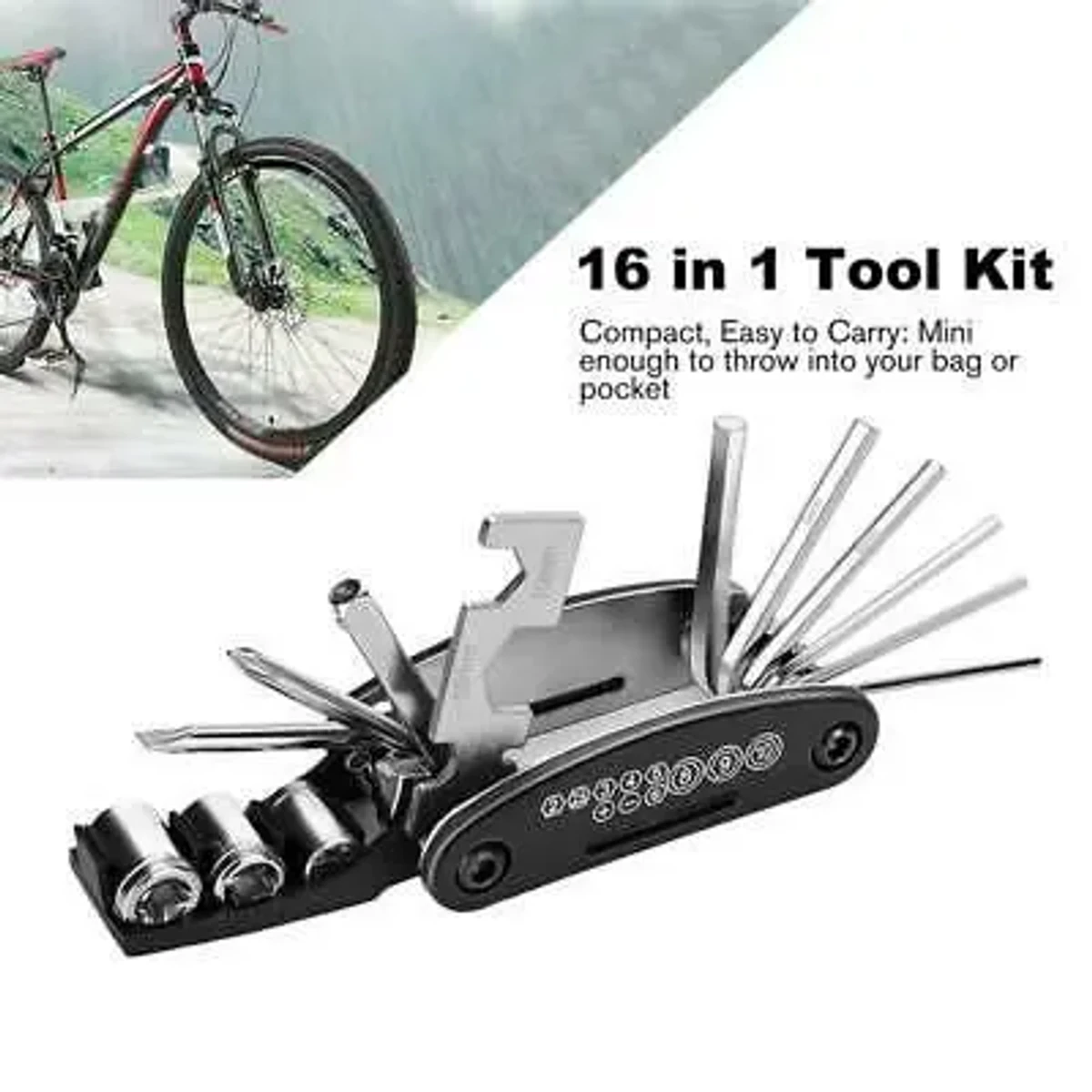 16 in 1 Bike Pocket Repair Tools Set Bicycle