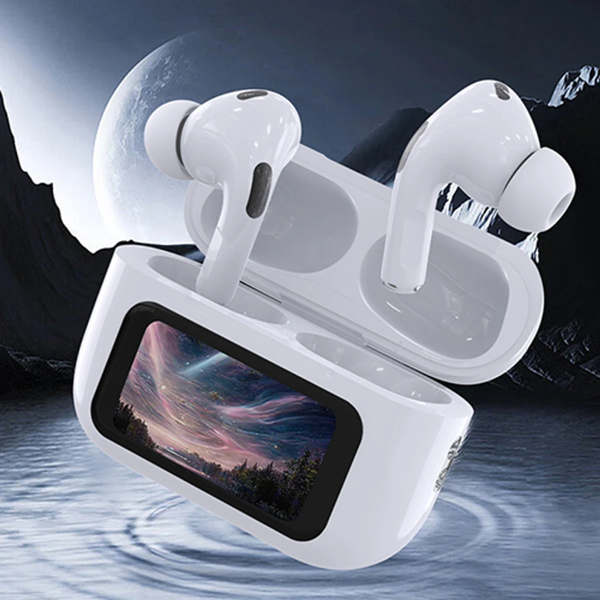 A9 Pro Earphone Touch Screen Wireless Bluetooth 5.4 Headphone ANC/ENC ...