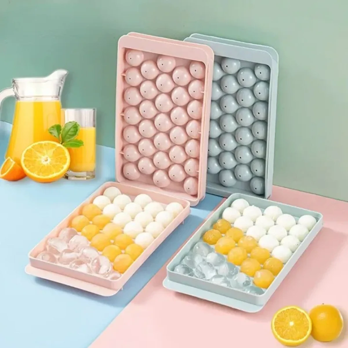 Round Ice Ball Tray Ice Cube Making Mold for Freezer