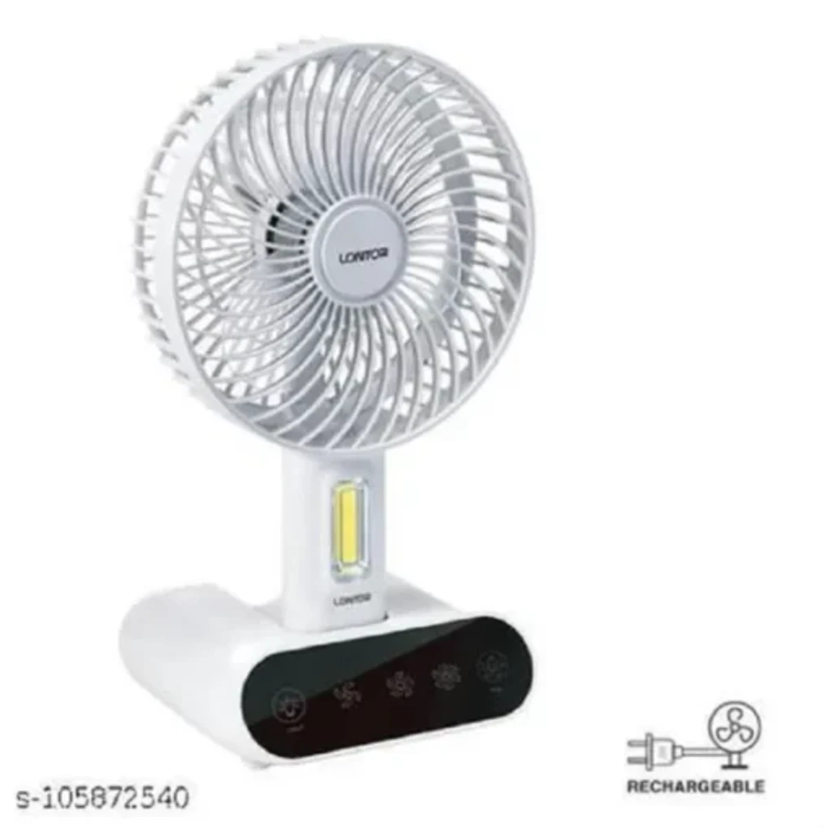 DP 7624 Rechargeable TableTouch Fan With Lamp