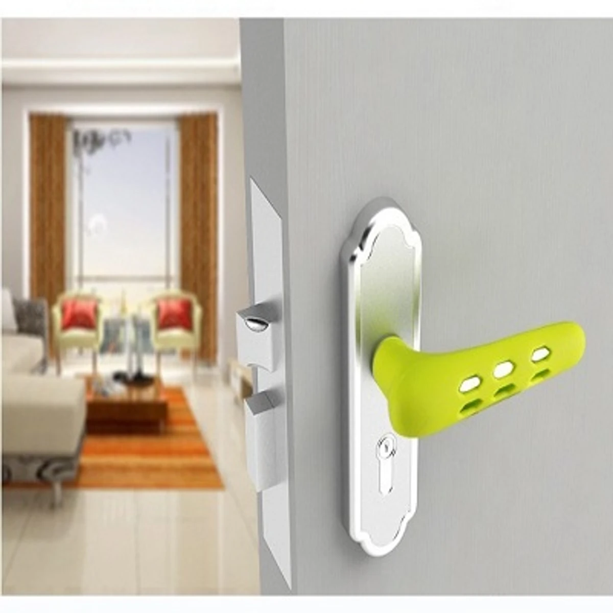 Anti-collision pad washable door handle cover