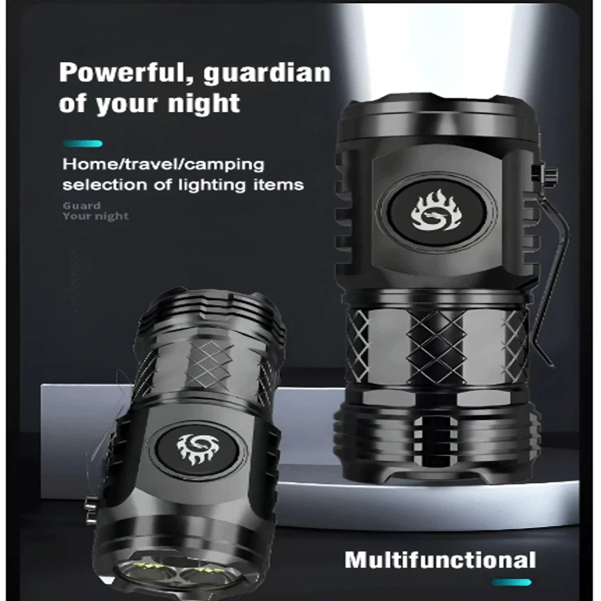 three-eyed monster strong light flashlight