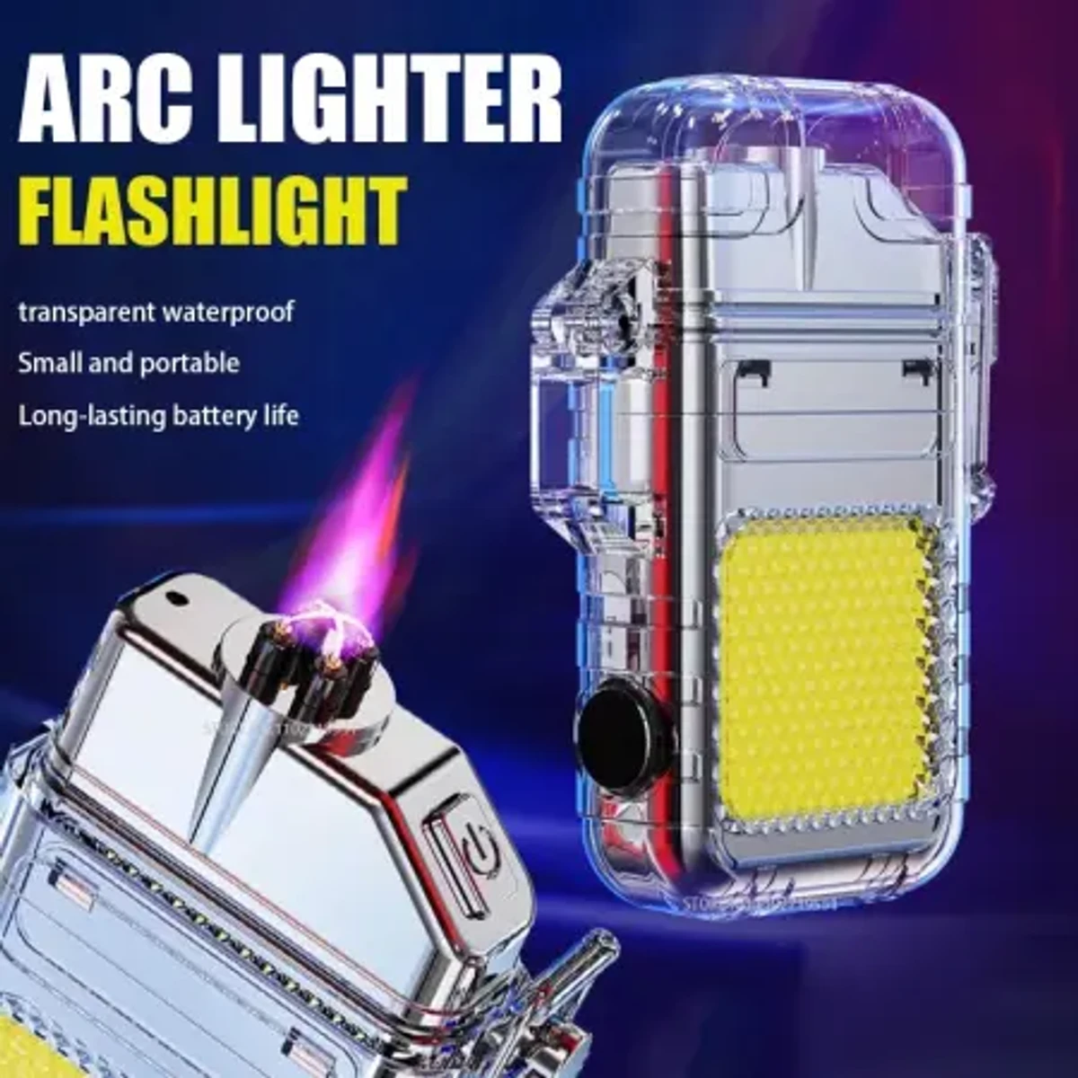 Waterproof Rechargeable Electric Lighter with Flashlight