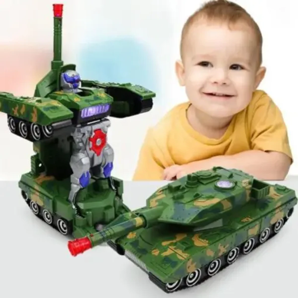 Rechargeable Robots Tank Music Car Toy