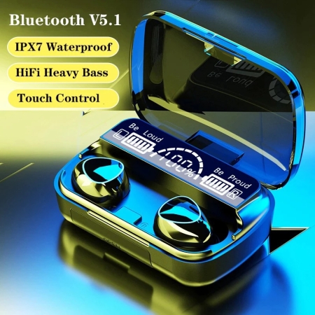 M10 TWS Wireless Earphones Touch Control Bluetooth 5.1  Wireless Headset Waterproof 9D Hifi Quality Earbuds