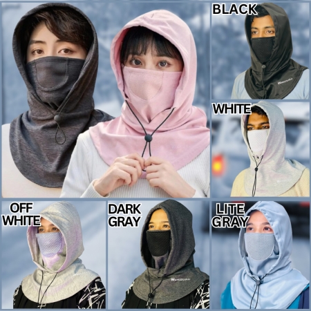 Windproof Cycling Face Cover With Hat For all Season Bike Hooded Mask With Neck Warmer