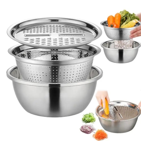3-in-1 Multifunctional Stainless Steel Bowl Drain Set ( KD080 )