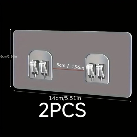 2pcs Utility Hooks No-Drill Storage Baskets and Corner Hooks - TA038