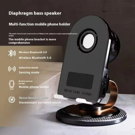 Sensor speaker with phone stand