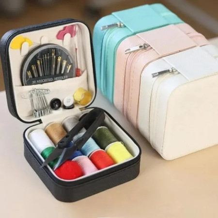 17Pcs Set Portable Household Multifunctional Needle and Thread Sewing Box for Home Fabric Damage Repair DIY Hand Sewing Tool Kit