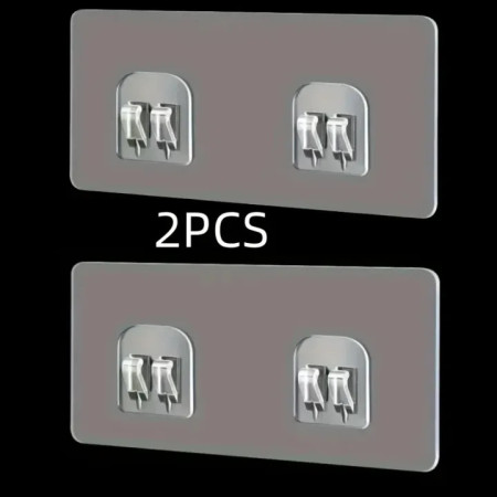 2pcs Utility Hooks No-Drill Storage Baskets and Corner Hooks