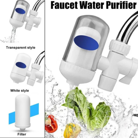 Faucet Water Filter with Washable Ceramic Filter Cartridge Tap Water Purifier For Household Kitchen Faucet Percolator