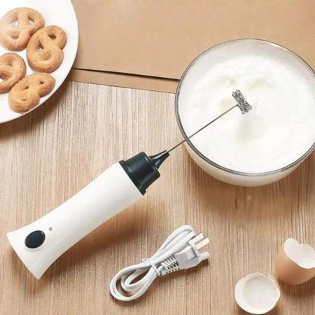 Electric Milk Frother & Coffee Mixer – USB Rechargeable Handheld Blender for Latte, Cappuccino & Eggs