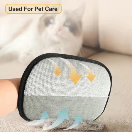 Electrostatic Pet Hair Remover Gloves – Dog & Cat Hair Cleaning Tool for Sofa, Clothes, Car & Furniture