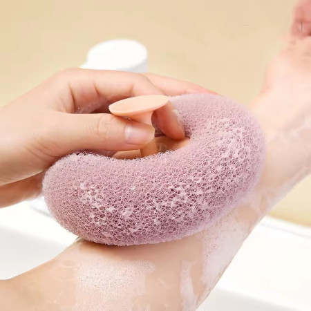 Soft Bristle Bathroom Brush with Suction Cup – Gentle Body Scrubber, Back Scrubbing & Massage Shower Brush for Full Body Cleaning