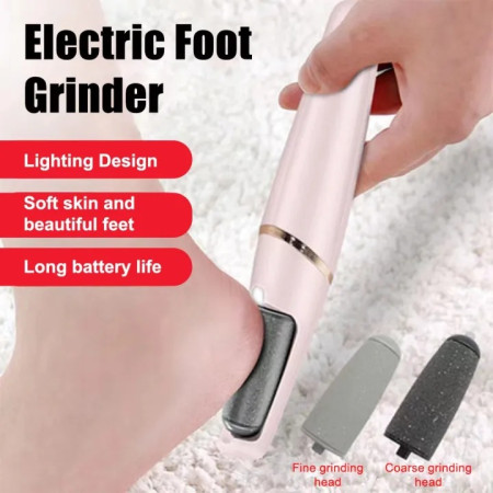 Rechargeable Electric Foot Callus Remover – 2-Speed Foot Sander with Coarse & Fine Rollers for Smooth, Soft Feet