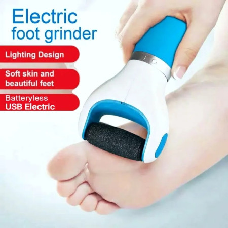 Rechargeable Pedicure Machine – Foot & Heel Care Device with 2 Roller Heads for Smooth, Soft Feet