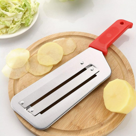 Durable and Sharp Cabbage Kitchen Knife with Premium Stainless Steel Cabbage Cutter with Two Sharp Blades Easy to Clean