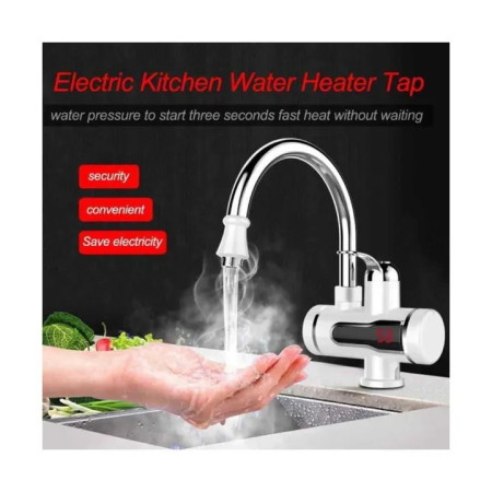 Electric Instant Hot Water Tap with Hand Shower – Fast Heating Faucet for Kitchen & Bathroom Energy Efficient & Convenient Hot Water Solution