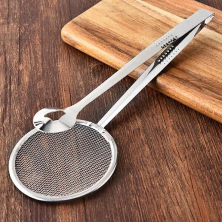 2In1 Stainless Steel Filter Spoon with Clip
