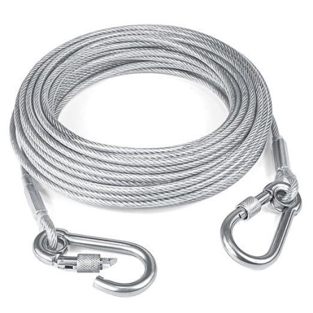 Heavy Duty Stainless Steel Clothesline Rope with Safety Hooks – Rust-Resistant Portable Clothes Drying Wire for Home, Bathroom, Balcony, Travel, Camping & Outdoor Use