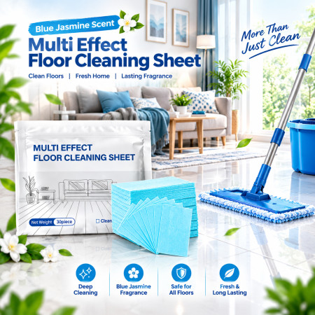 30 Pcs Multi-Purpose Water-Soluble Cleaning Sheets – Concentrated Household Cleaner for Floor, Kitchen, Bathroom, Sofa, Furniture, Tiles, Glass & Household Surfaces