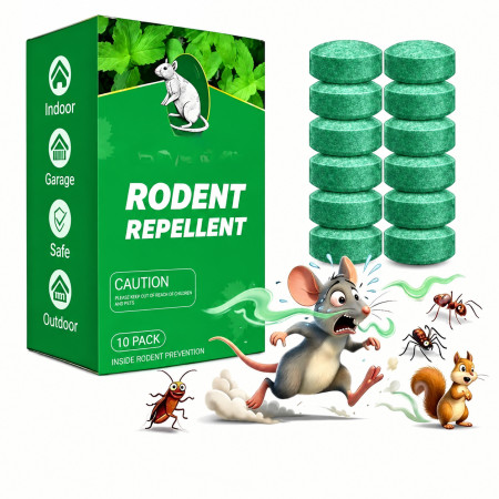 10 Pcs Natural Peppermint Oil Rodent Repellent Balls – Plant-Based Mouse & Rat Deterrent, Long-Lasting Scent for Indoor & Outdoor Use (10 Pcs)