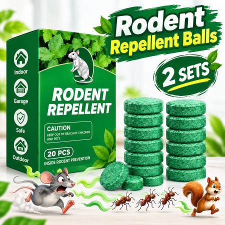 20 Pcs Natural Peppermint Oil Rodent Repellent Balls – Plant-Based Mouse & Rat Deterrent, Long-Lasting Scent for Indoor & Outdoor Use (2 Set)
